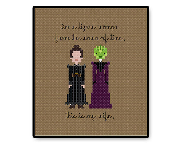 Jenny and Vastra In Love - Complete Cross Stitch Kit