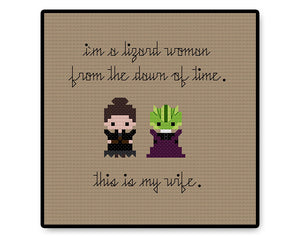 Jenny and Vastra Bite Size - PDF Cross Stitch Pattern