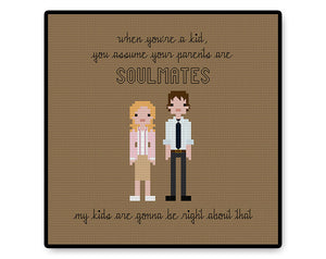 Jim and Pam In Love - PDF Cross Stitch Pattern