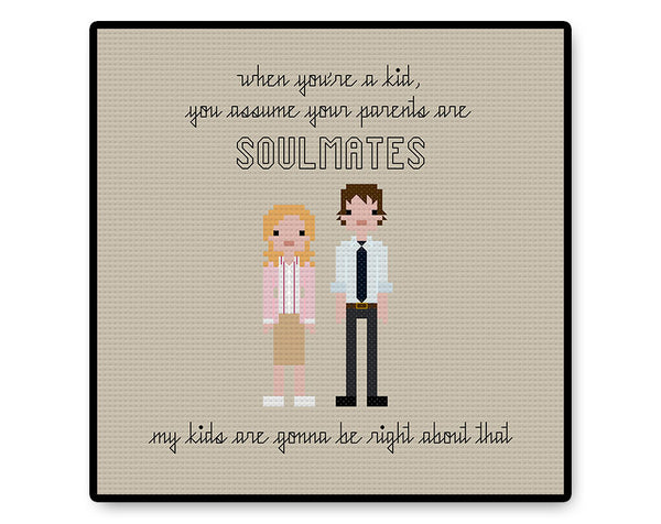 Jim and Pam In Love - PDF Cross Stitch Pattern