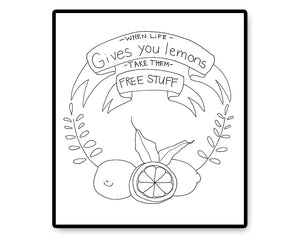 Life Give You Lemons - PDF Hand Embroidery Pattern