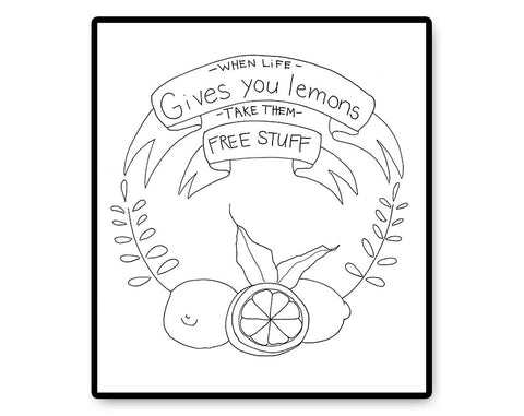 Life Give You Lemons - PDF Hand Embroidery Pattern