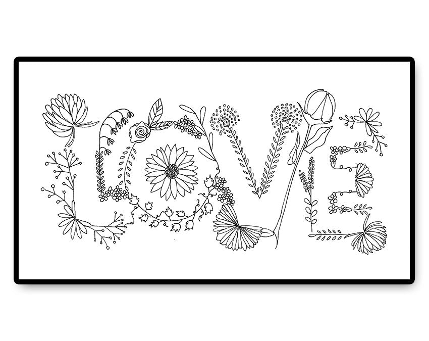 LOVE - PDF Hand Embroidery Pattern