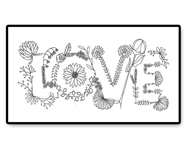 LOVE - PDF Hand Embroidery Pattern