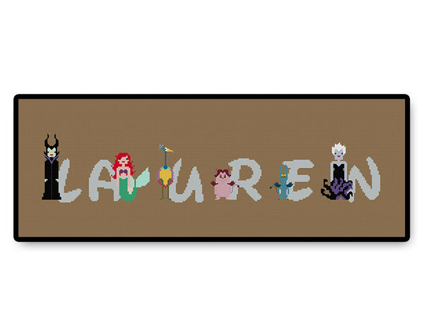 Custom Pixel Name PDF Cross Stitch Pattern