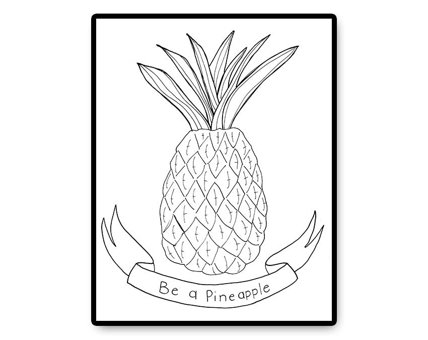 Pineapple - PDF Hand Embroidery Pattern