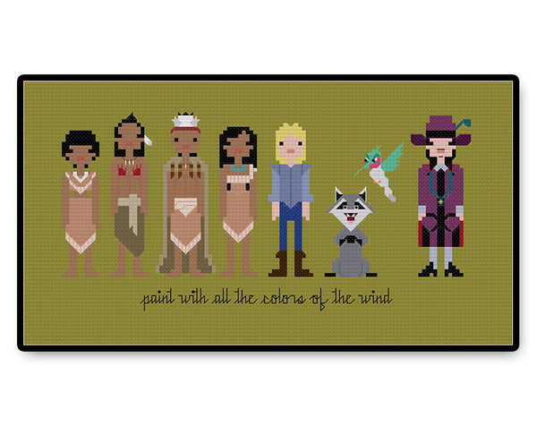 Pocahontas - PDF Cross Stitch Pattern