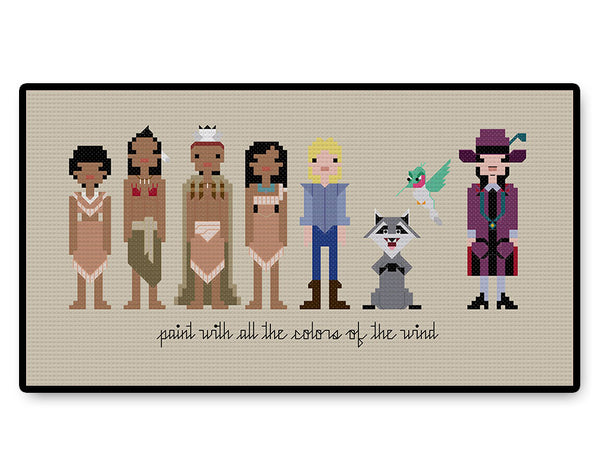 Pocahontas - PDF Cross Stitch Pattern