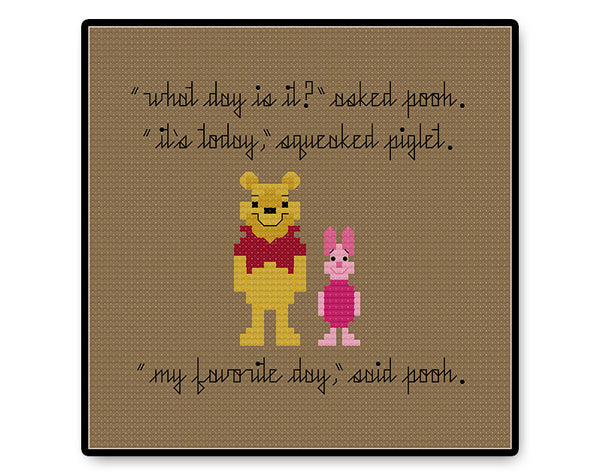 Pooh and Piglet - PDF Cross Stitch Pattern