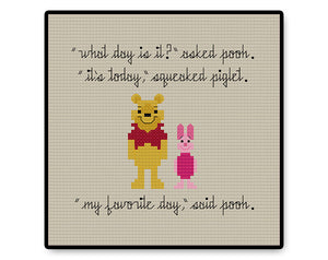 Pooh and Piglet - PDF Cross Stitch Pattern