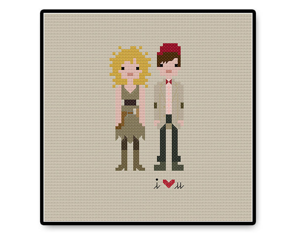 River and Eleven In Love - PDF Cross Stitch Pattern