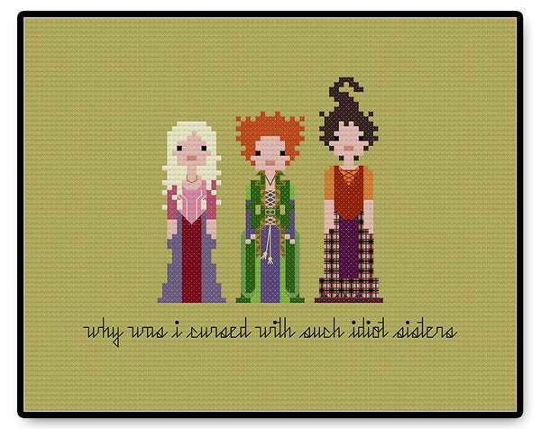 The Sanderson Sisters - PDF Cross Stitch Pattern