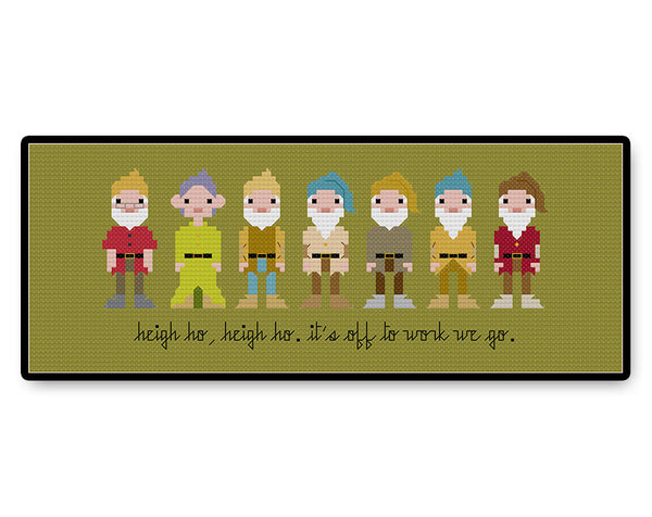 Seven Dwarfs - PDF Cross Stitch Pattern