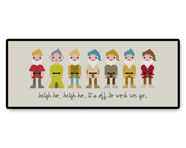 Seven Dwarfs - PDF Cross Stitch Pattern