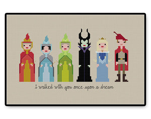 Sleeping Beauty Blue Dress - PDF Cross Stitch Pattern