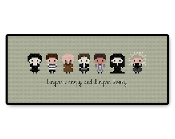 The Addams Family Bite Size - PDF Cross Stitch Pattern