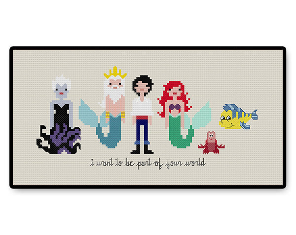 The Little Mermaid - PDF Cross Stitch Pattern