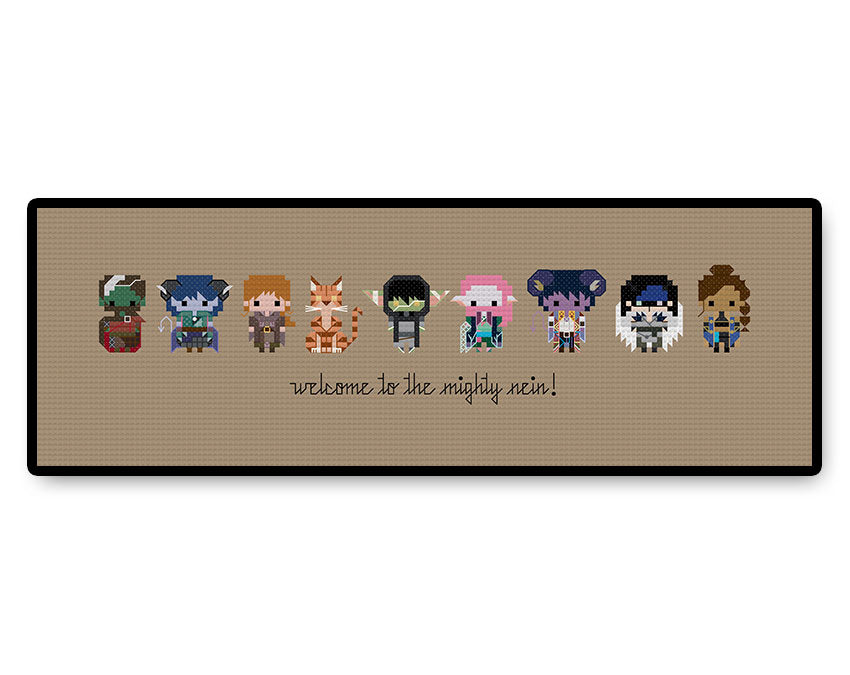 The Mighty Nein Bite Size - PDF Cross Stitch Pattern