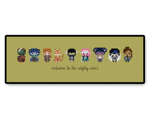 The Mighty Nein Bite Size - PDF Cross Stitch Pattern