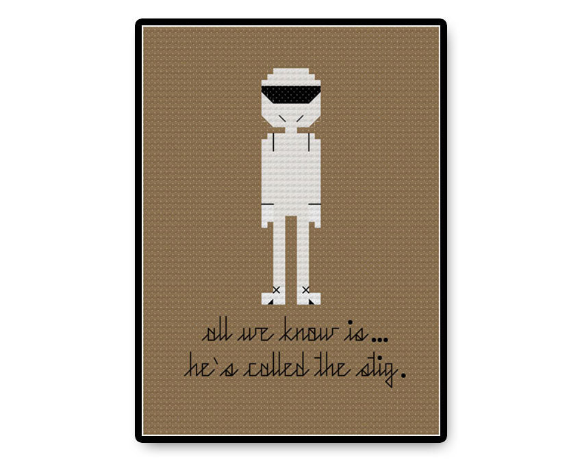 The Stig - PDF Cross Stitch Pattern