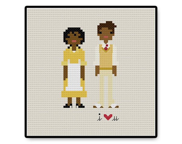 Tiana and Naveen In Love - PDF Cross Stitch Pattern