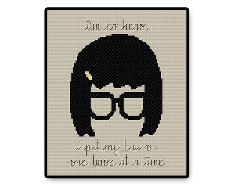 One Boob at a Time - PDF Cross Stitch Pattern